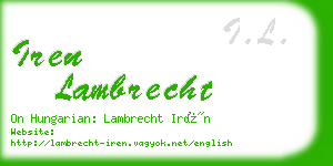 iren lambrecht business card